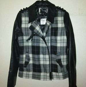 Sweet Hurley Black & White Plaid Jacket NWT M/ L